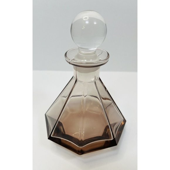 Crystal Perfume Bottle & Stopper Vintage Collezione Glass Line Italy 24% Lead 6” - Picture 2 of 8